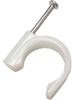 Steel Nails and PVC U-Shaped Clips for Water Pipes and Wires- 3/8", 1/2", 3/4"