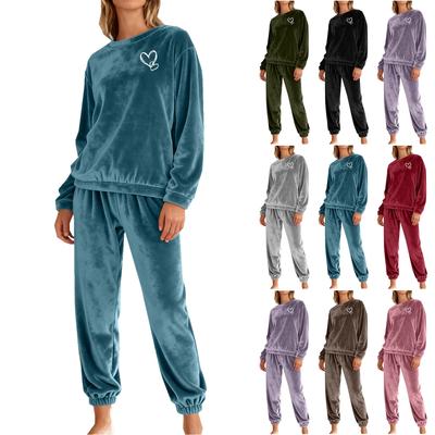 Women's Fashion Loose-Fit Round-Neck Top And Pants Plus Size Two-Piece Set