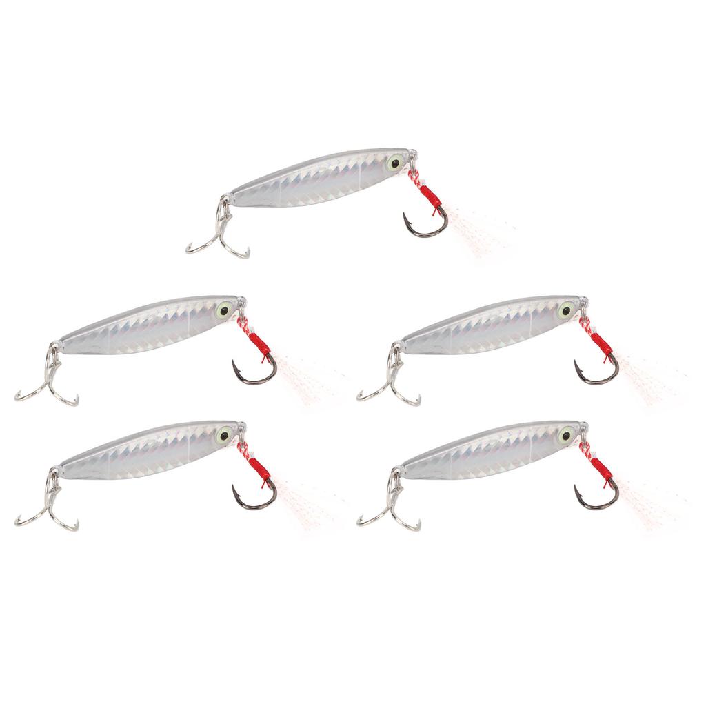 5Pcs 20g Vib Fishing Bait Metal Vib Hard Fishing Lure Artificial Hard Lures Fake Bait Silver