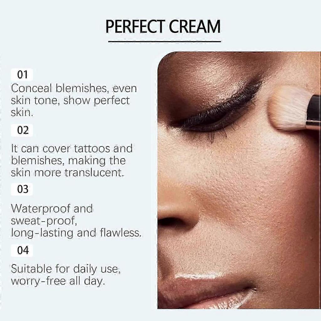 All-Over Teint-Perfektionierer & Körper-Make-up-Pinsel-Set, Langanhaltendes CC-Cream-Make-up, Wasserfester, Transferresistenter Haut-Tint-Concealer