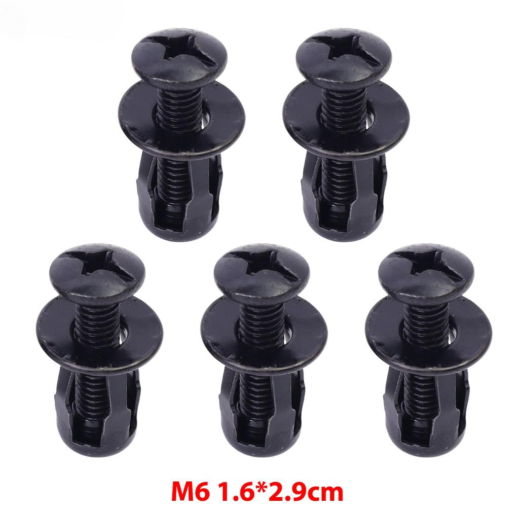 Auto License Plate Fastener Expansion Screw Nut Black Carbon Steel Frame Mounting Hardware Heavy Duty Anti Rattle Weatherproof