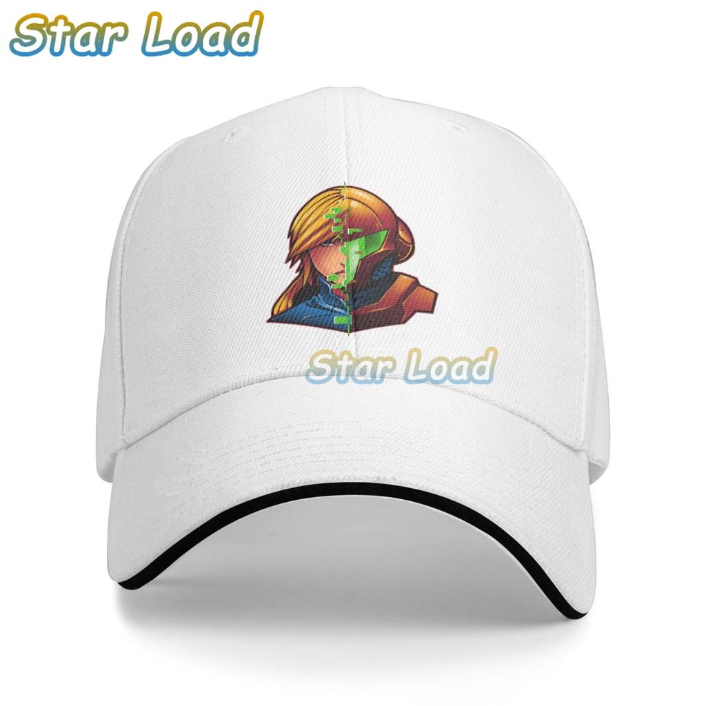 Fashion Cool Baseball Caps Trucker Hats Cowboy Peaked Cap Supre Metroid Logo Samus Action Game Sun Shade Hats for Game Lover