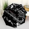 Parapluie Automatique Imprimé The Vampire Diaries, Structure en Fer à 8 Baleines, Poignée en Plastique, Convient pour les Voyages en Plein Air et le Quotidien, Cadeau Idéal