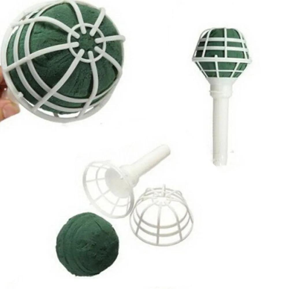 1/3Pcs 18cm Bridal Wedding Flower Decoration Bouquet Foam Holder Green DIY Floral Handle Base Bracket Supply Party DIY Supplies