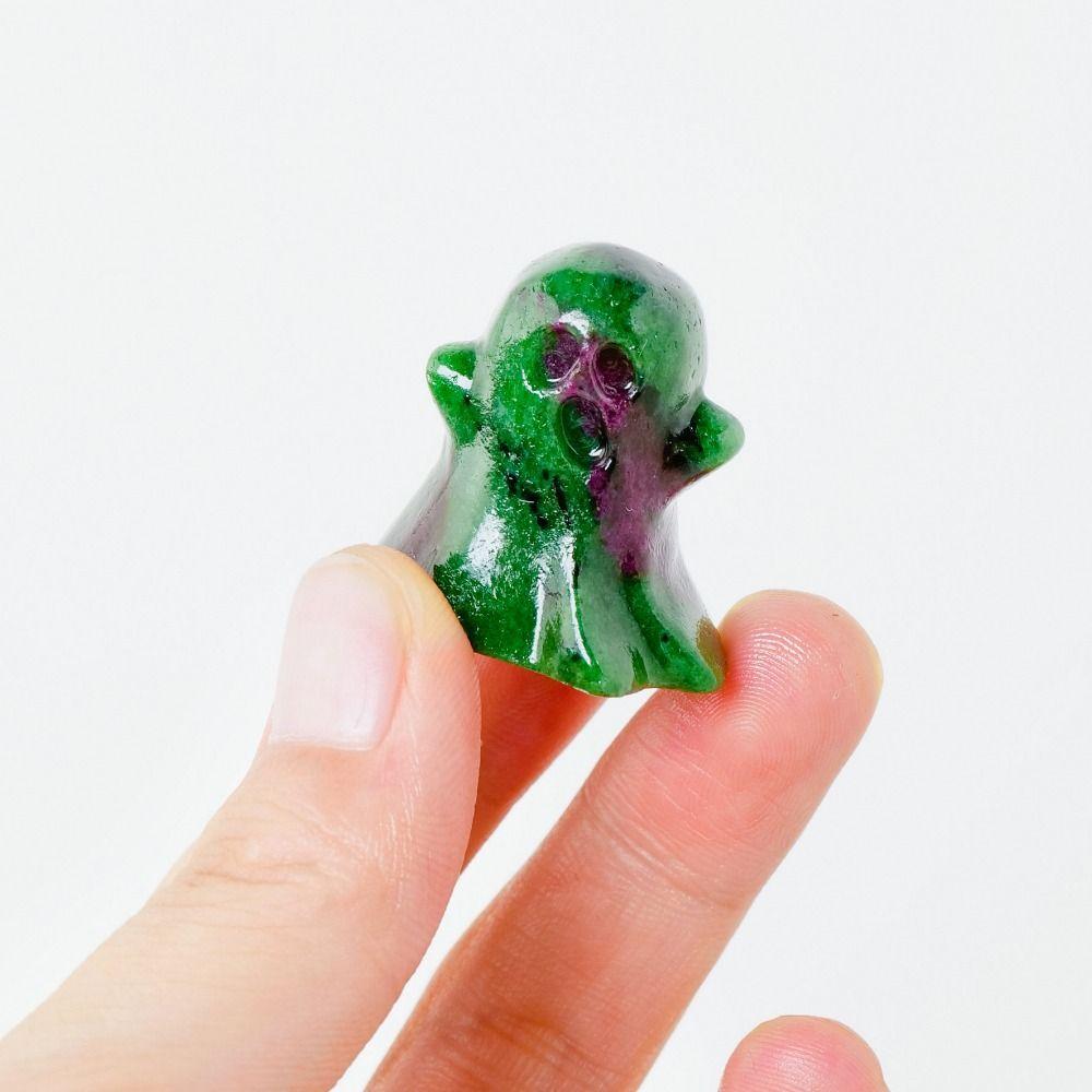 Creative Crystal Ghost Figurine Ghost Shaped Natural Crystal Ghost  Desk Decoration