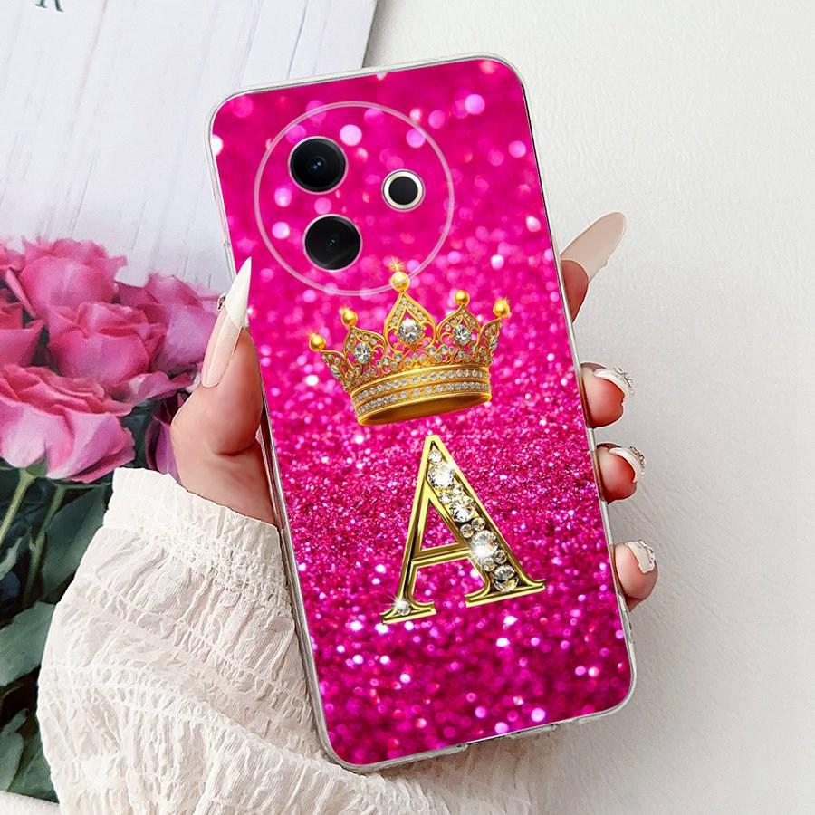

For Vivo Y300i 5G Case V2444A Fashion Letters Soft Silicone Phone Back Cover For VivoY300i Y39 5G Slim Funda Y 39 5G Coque Vivo Y300i