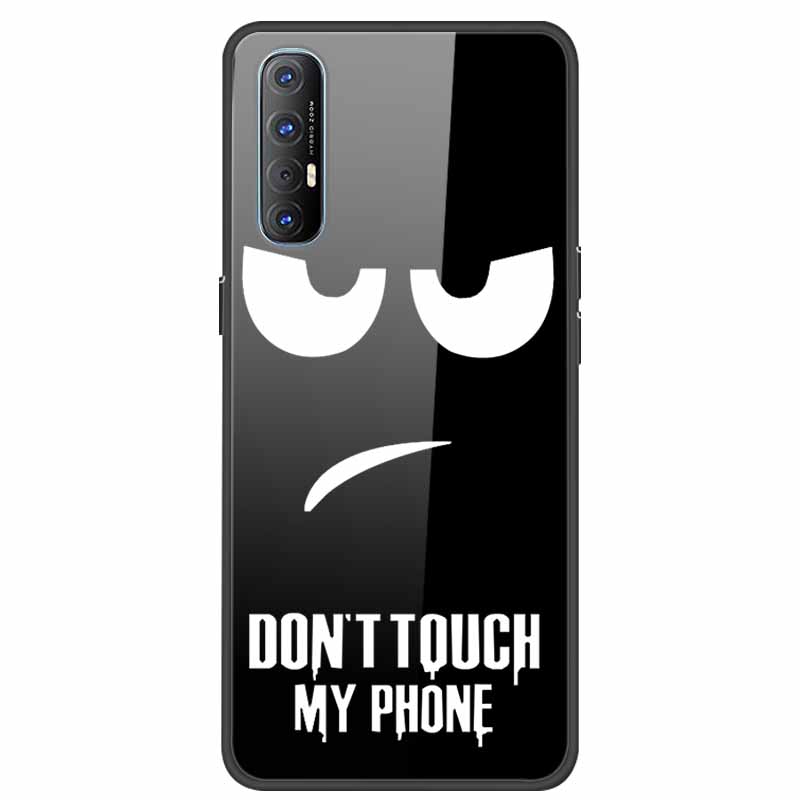 Glass Case For Oppo Reno 3 Pro 5G Case Soft Bumper Hard Tempered Glass Back Cover For Oppo Reno3 Pro 2019 Phone Case Funda Bag