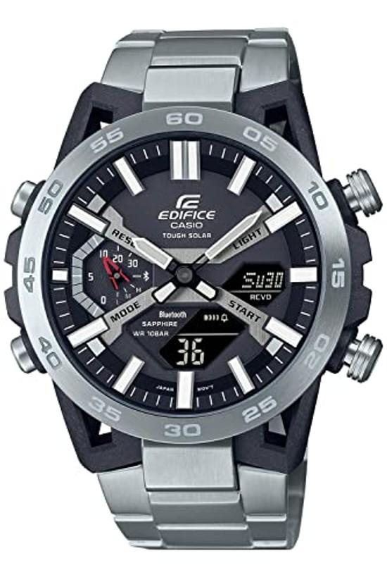 Casio wristwatch Edifice SOSPENSIONE Bluetooth solar power model ECB-2000YD-1AJF men silver.