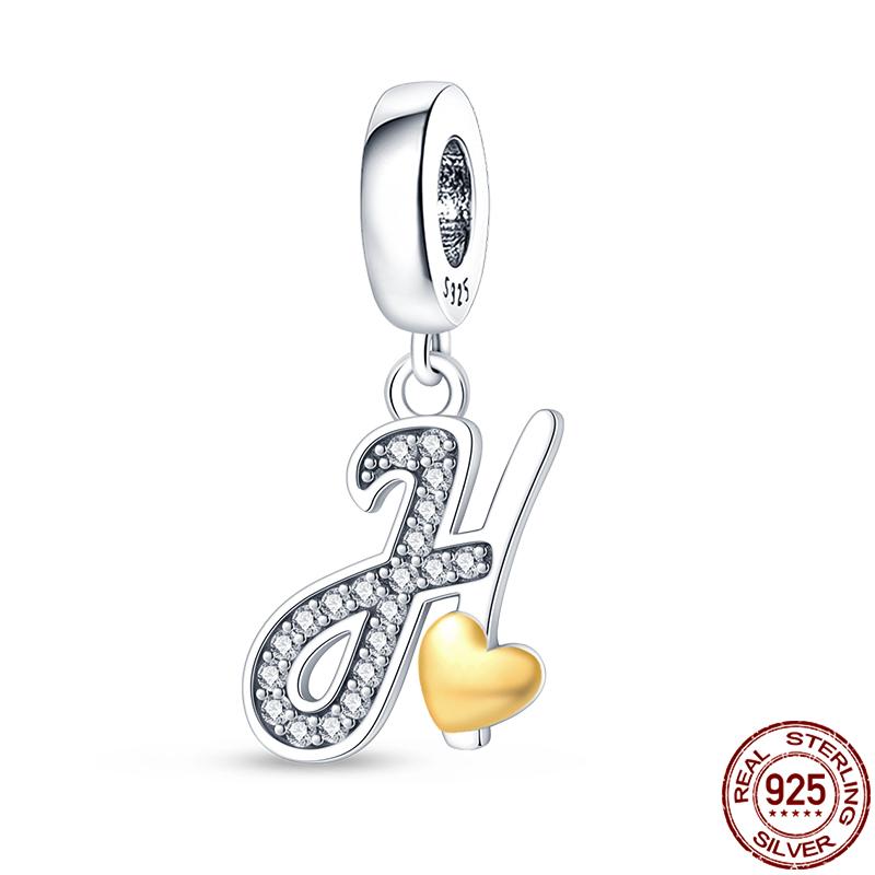 Novinka v kolekci Qikaola Originální náramky 26 písmen A-Z Měděné přívěsky Korálky Pro DIY Výrobu narozeninových šperků Dárky