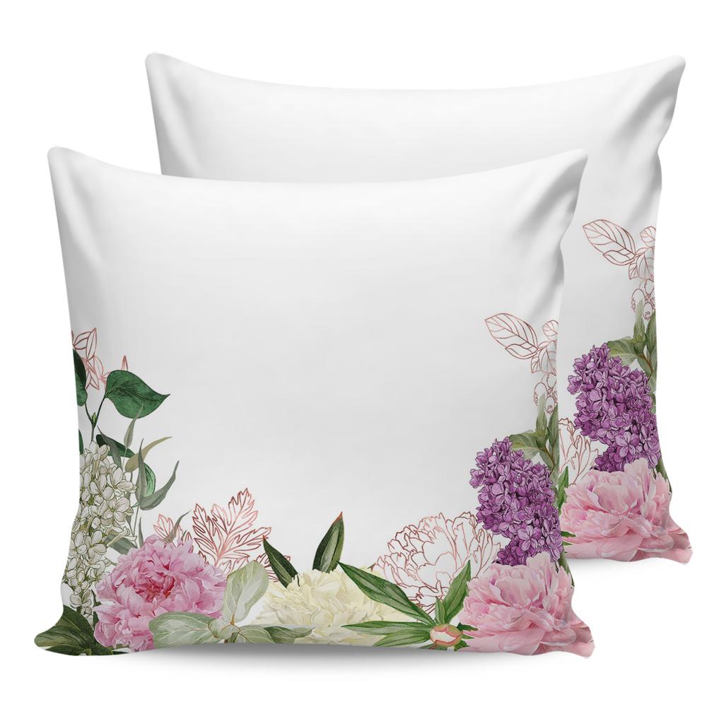 Cushion Cover Pink Flower Rose Vintage Throw Pillow Cover Sofa Car Home Decoration Pillow Cover