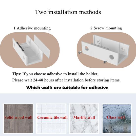 3Pcs/Set Wall Mount Invisible Plastic Bracket Laptop Holder Mounted On Table Back Keyboards