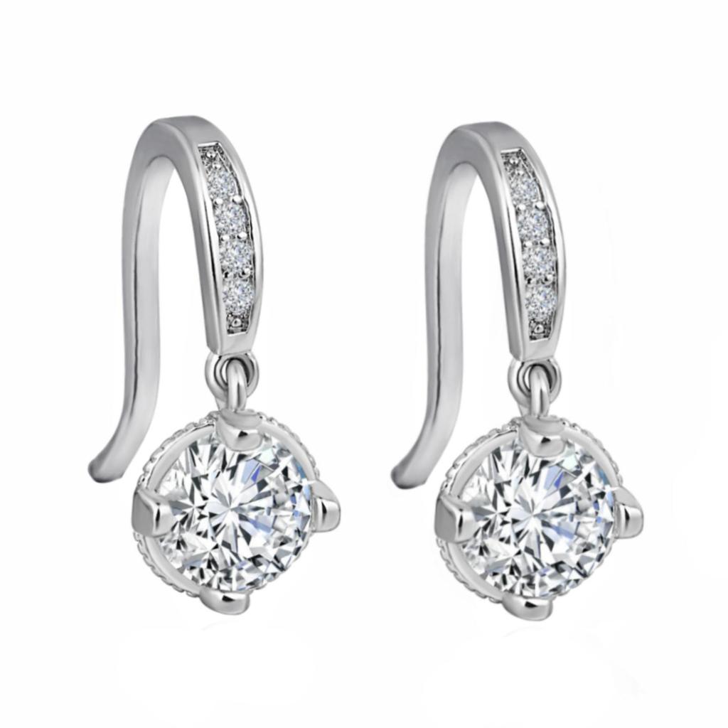 Silver Water Drop Earrings for Women: Elegant Japanese-Korean Style, Versatile Ear Hooks