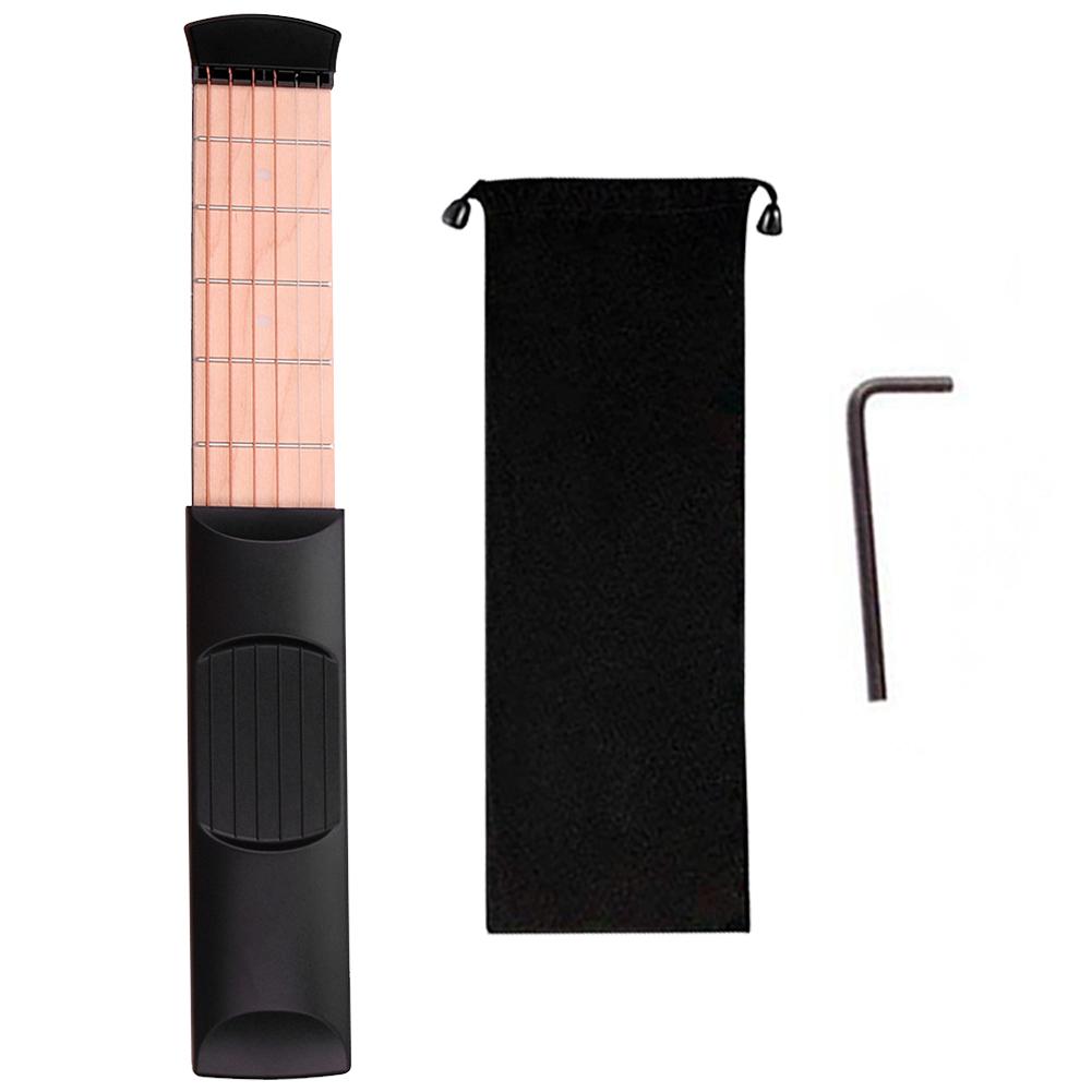 

6 String 4/6 Fret Portable Guitar Chord Practice Tool Guitar Chord Trainer Wooden Guitar Practice Tool for Trainer Beginner