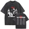 Vintage Washed MGK Lost Americana Tour  Print Tshirts Men Women Harajuku High Quality Fashion Oversized Cotton T Shirt