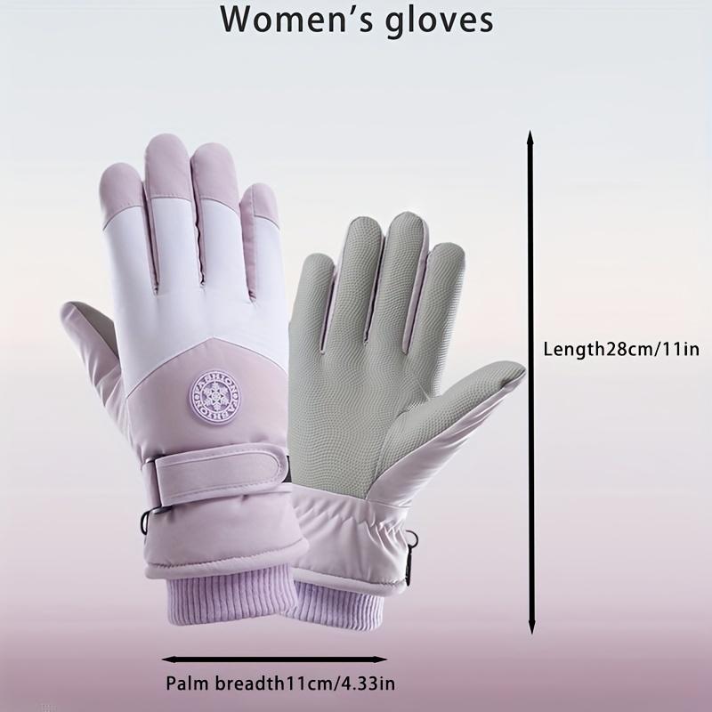 Autumn and Winter Gloves for Women, Fashionable Design with Touchscreen Compatibility, Thickened Lined Windproof Cold-Proof Warm Gloves