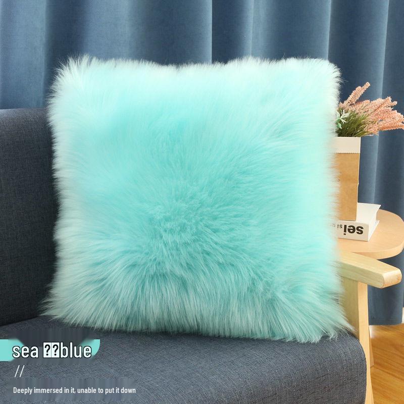 Скандинавская длинноворсовая меховая декоративная подушка 45*45 cm Core Only