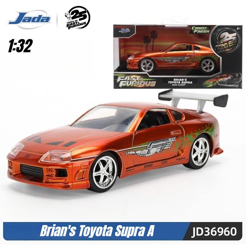 Jada 25th 1:32 Fast & Furious Alloy Car Model,Mitsubishi Eclipse Totota Supra Dodge Charger Honda S2000,Collection Gift Toy Toys