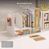 3-Piece Desktop Bookend Organizer Set, ABS Multi-Function Book Holder, Pen