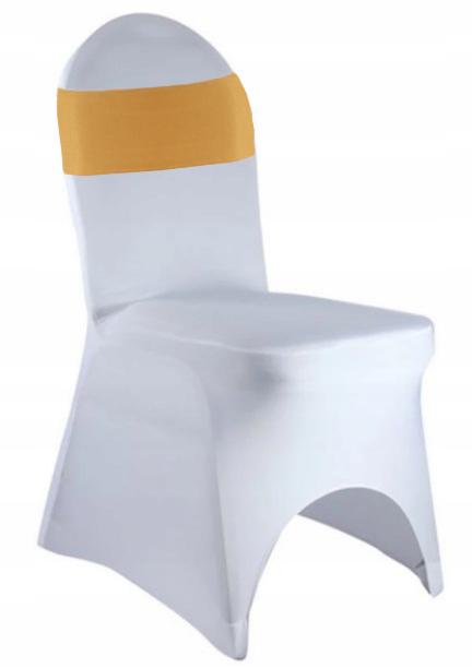 Chair Band With Bow, Elastic, Gold Sequin