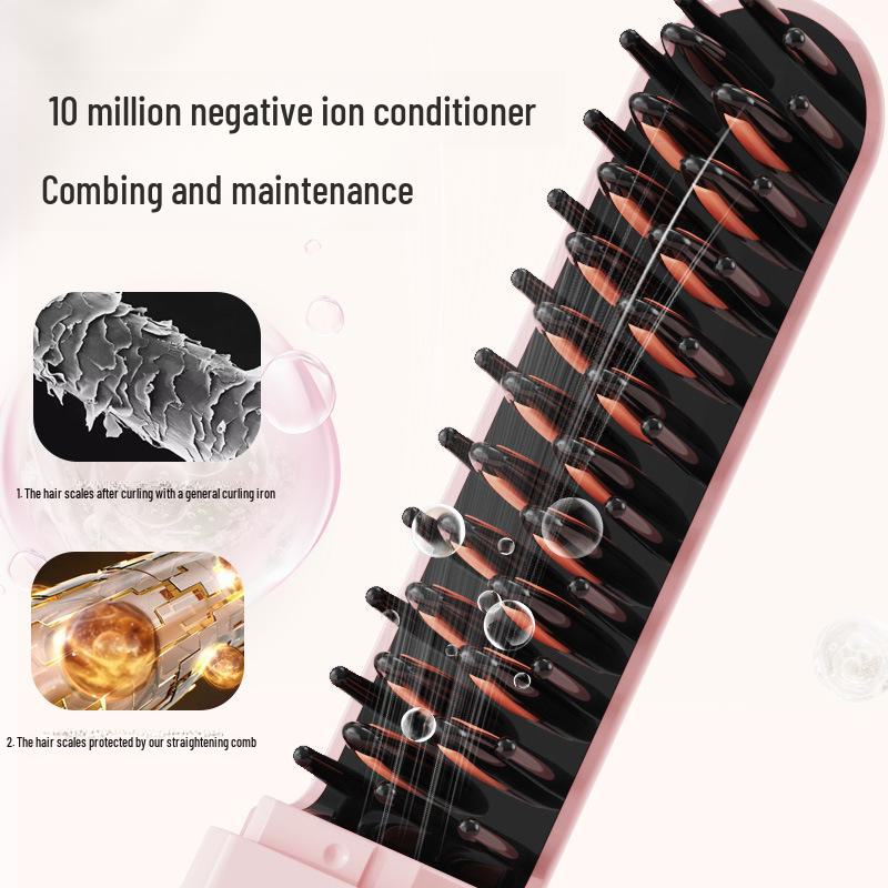 Wireless Dual-Purpose Hair Straightener & Curler - Long-Lasting, Damage-Free Styling for Women