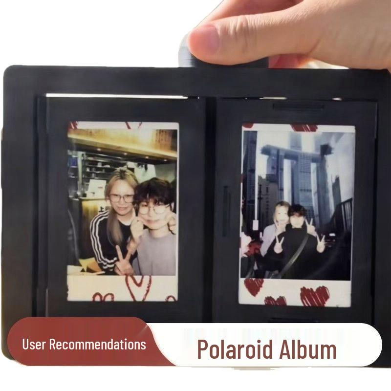 Polaroid Rotating Photo Album Frame: Automatic Page-Turning Display for 3-Inch Photos