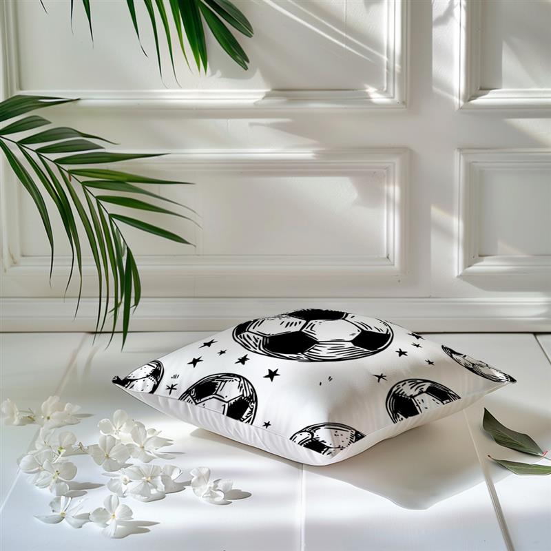 1Pc Football Pattern Cushion Covers Polyester Pillow Cover For Home Sofa Chair Bed Car Party Table Decoration