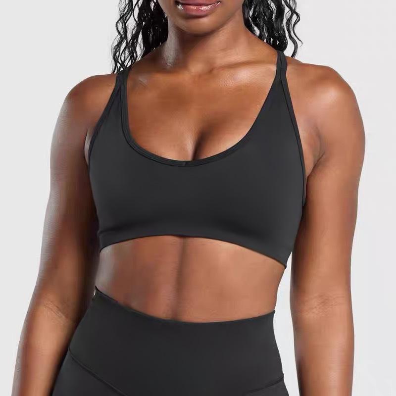 

Chen Shijie Спортивный топ-бра с вырезом под шею и вырезами, с нагрудными вкладышами Small