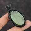 Moos-Prehnit Anhänger Kupferdraht gewickelter Anhänger Moos-Prehnit Schmuck Handgefertigter Anhänger Kupferdraht gewickelter Schmuck Edelsteinanhänger zum Verschenken
