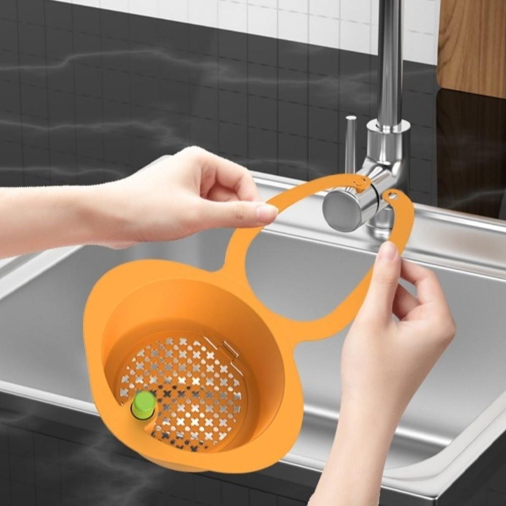 4PCS Hanging Food Scrap Filter Rack Removable Fruit Washing Basket Kitchen Garbage Filter  Bathroom
