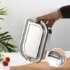 Metal Steel Lunch Box Leak Proof Bentos Box Metal Food Storage Container with Lid Lunch Container Dishwasher Safe
