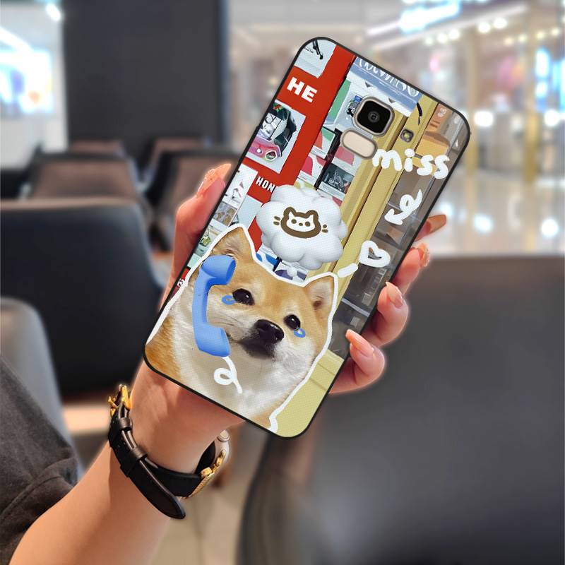 Shockproof Dirt-resistant Phone Case For Samsung Galaxy J6 2018/SM-J600F Durable Silicone Cartoon Anti-dust Soft case