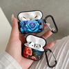 Earphone Cases Cover Case For Airpods 1 3 4 Pro2 Pro3 2 Pro Blue Flowers Cool
