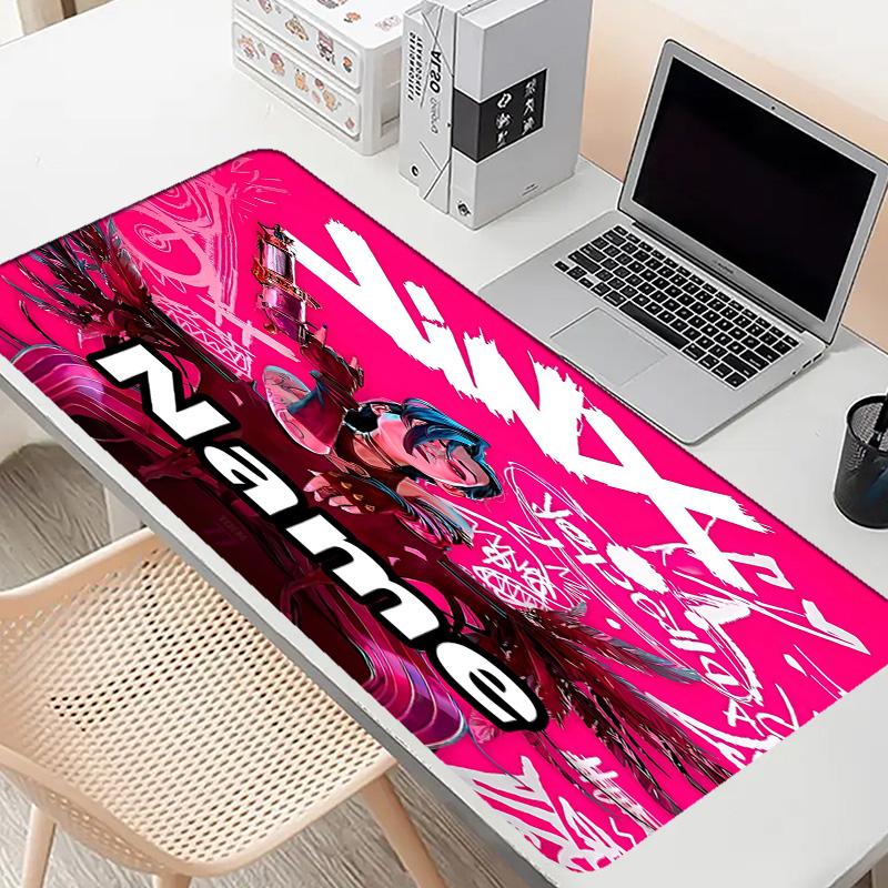 Custom Name Personalized Jinx Pattern Mousepad, Laptop PC Desk Mat, Decorative Desk Mat for Home Keyboard Pad Gift