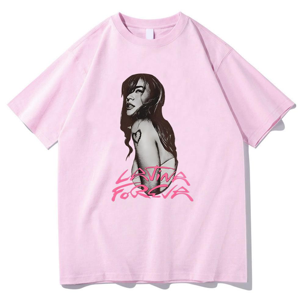 2025 New Karol G Cotton T-shirts Karol G LATINA FOREVA Tees Men Women Short Sleeve Retro Casual Tshirts Aesthetic Y2K Top Casual