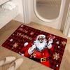 VIKAMA Christmas Snowman Snowflake Entrance Doormat, Soft Non‑Slip Washable Floor Mat, Hallway Xmas Holiday Home Decor
