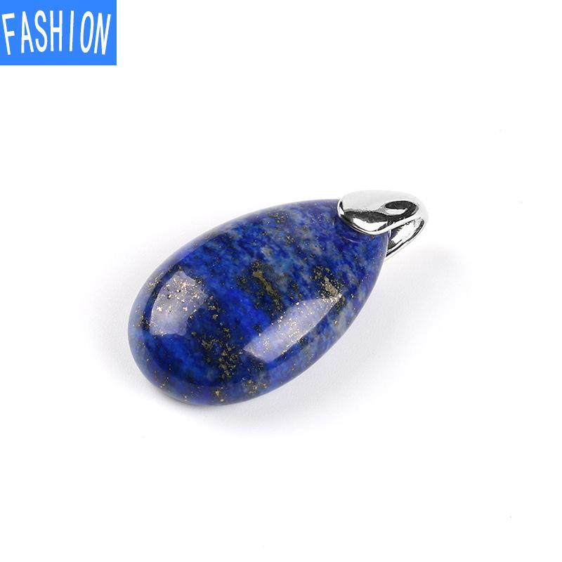 

Популярная подвеска-капля из натурального камня с кристаллами ауры lapis lazuli