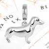 DIY Sparkling Paw Print Charm Beads for Pet Cat Dog Bracelets Jewelry Gifts Accessories