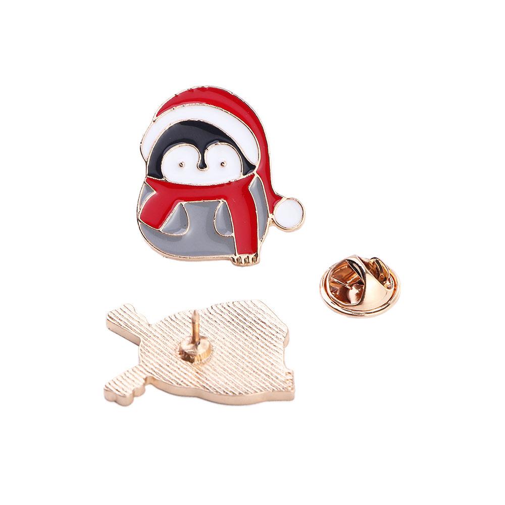 Creative Women Clavicle Chain Korean Style Badge Lovers Fashion Jewelry Christmas Penguin Brooches