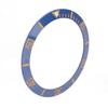 Watch Bezels Inserts Blue Circle with Gold Words Ceramics Watch Dial Bezel Ring for Replacements