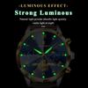  Luxury  Leather Reloj Luminous Waterproof  Chronograph Quartz Watch for Men
