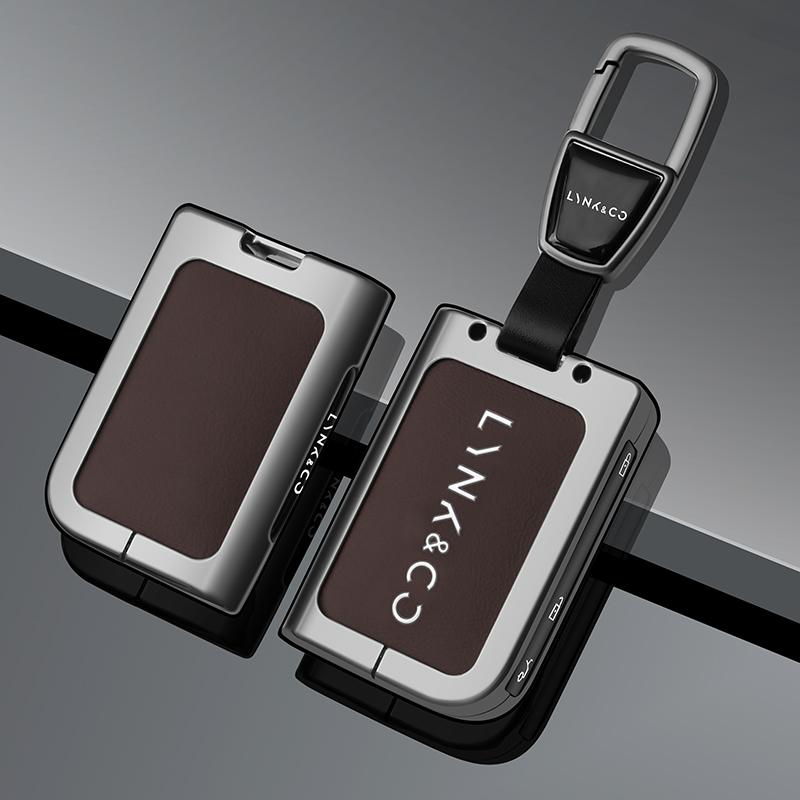 Zinc Alloy Leather Car Key Fob Case Case Lynk & Co 01 05 02 03 07 09 Emp Lynkco 06 Lynk Co Key Fob Car Key Case Protective Cover