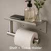 Wall Mounted Stainless Steel Toilet Paper Holder Self-Adhesive Paper Towels Holder  Indoor Use