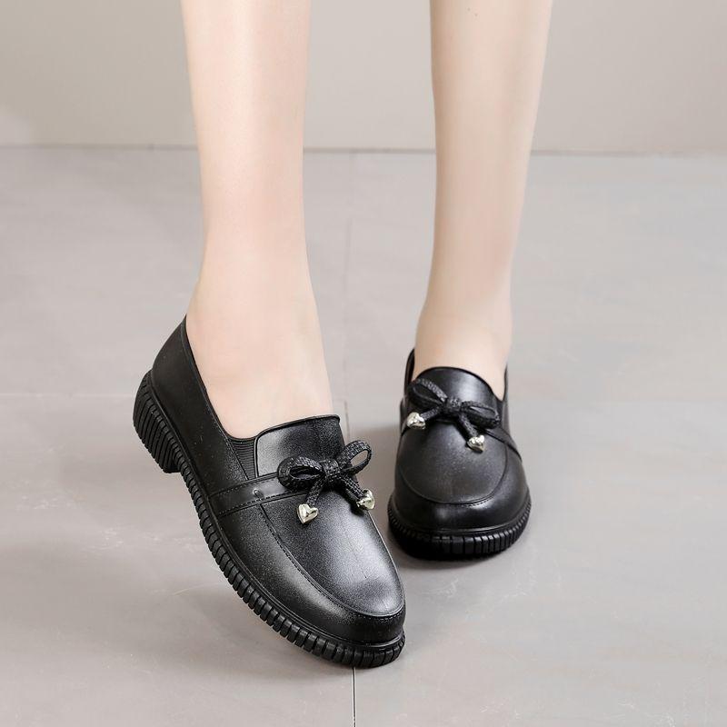 Short Ankle Rain Boots Women's Spring Autumn Rain Shoes Woman Rubber Ladies Anti-skid Slip On Waterproof Boots