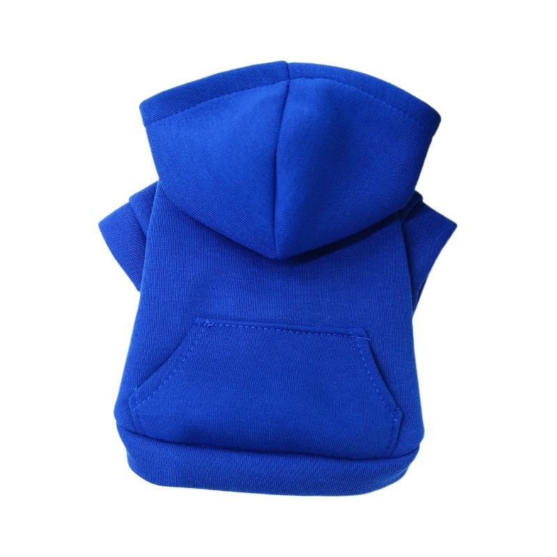Pet Circle, Dog and Cat Clothes, Solid Color Light Board, Hooded Pocket, Basic Sweater.