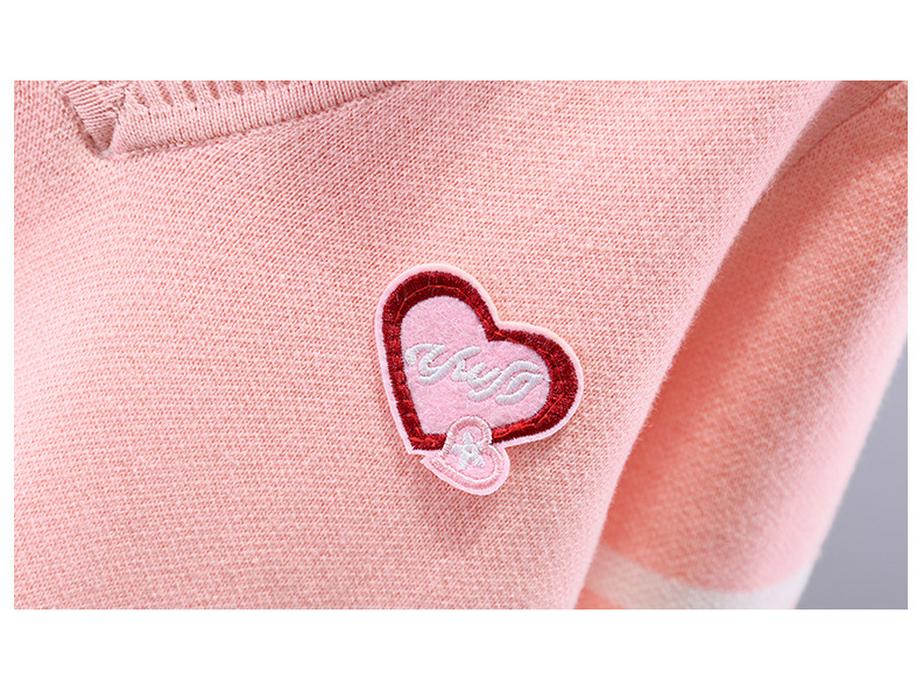 Baumwollpullover für Mädchen, Zwei-in-Eins, mit Fleecefutter für Frühling und Herbst - Perfekt für Grundschülerinnen und ältere Kinder