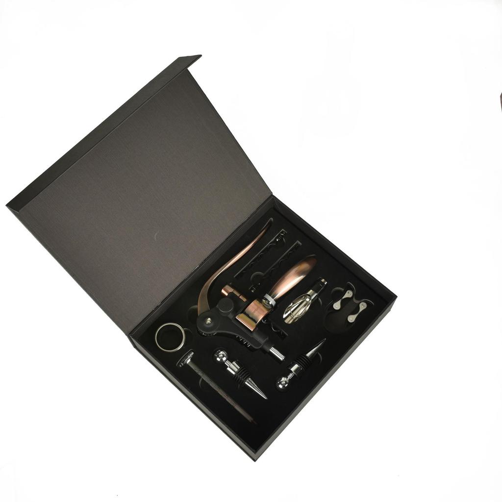 Rabbit Ear 9-Piece Wine Opener Gift Set In Wooden Box