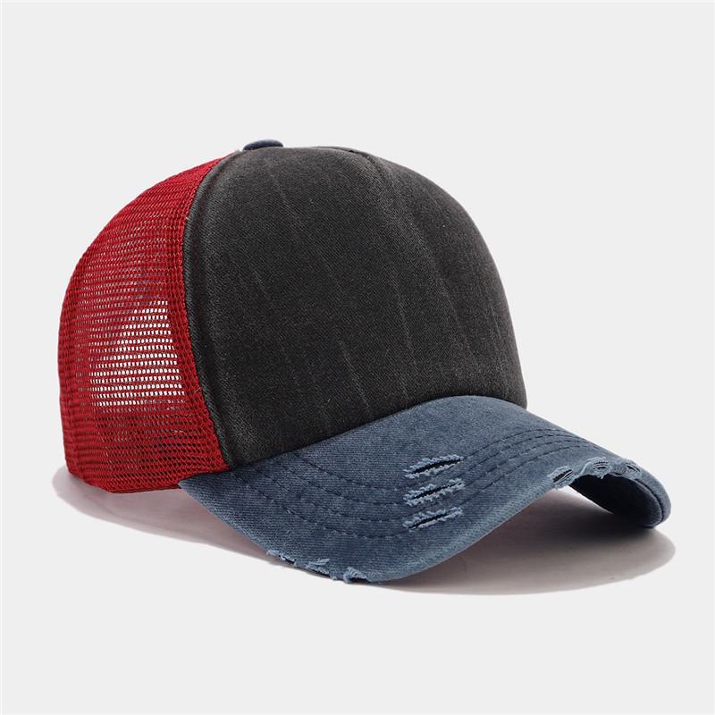 2024 Summer Cotton Solid Color Casquette Baseball Cap Adjustable Breathable Mesh Outdoor Snapback Hats for Men and Women 01