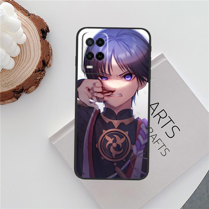 Scaramouche Genshin Impact For OPPO A57 A77 A78 A17 A16 A76 A96 A15 A52 A72 A91 A93 A54 A74 A94 A5 A9 A31 A53s A54s Case
