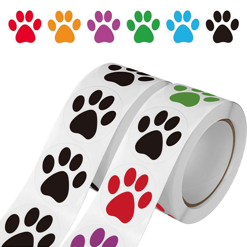 Tear Proof Dog Paws Sticker Adhesive Water Resistant Safe Decoration for Office Use Pet Accessories Art Projects