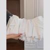 Qooth Pleated A-line Sweet Ruffle Mini Skirt Tiered Elastic Waist Cake Skirt Elegant Summer QT2621